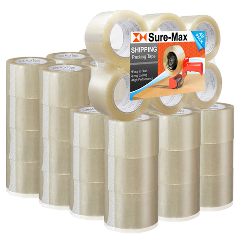 48-Rolls -Wide Packing Tape (3 x 110 yard/330-ft each) - Clear